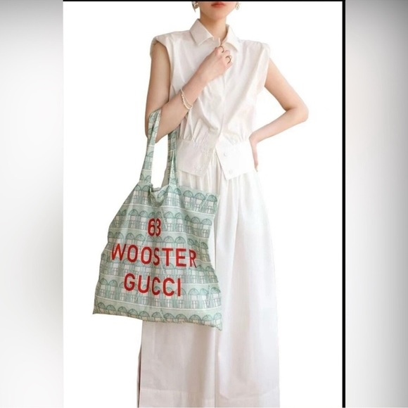 Gucci 63 Wooster Tote - Teal and Red - Picture 8 of 15